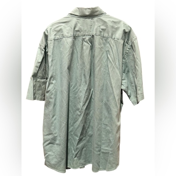 Roundtree & Yorke Green Short Sleeve Button-Up Shirt XL - Picture 2 of 5